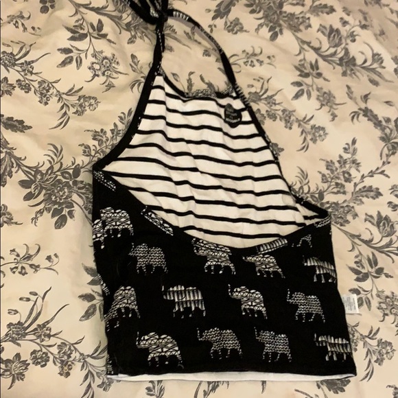black and white halter top - Picture 2 of 4